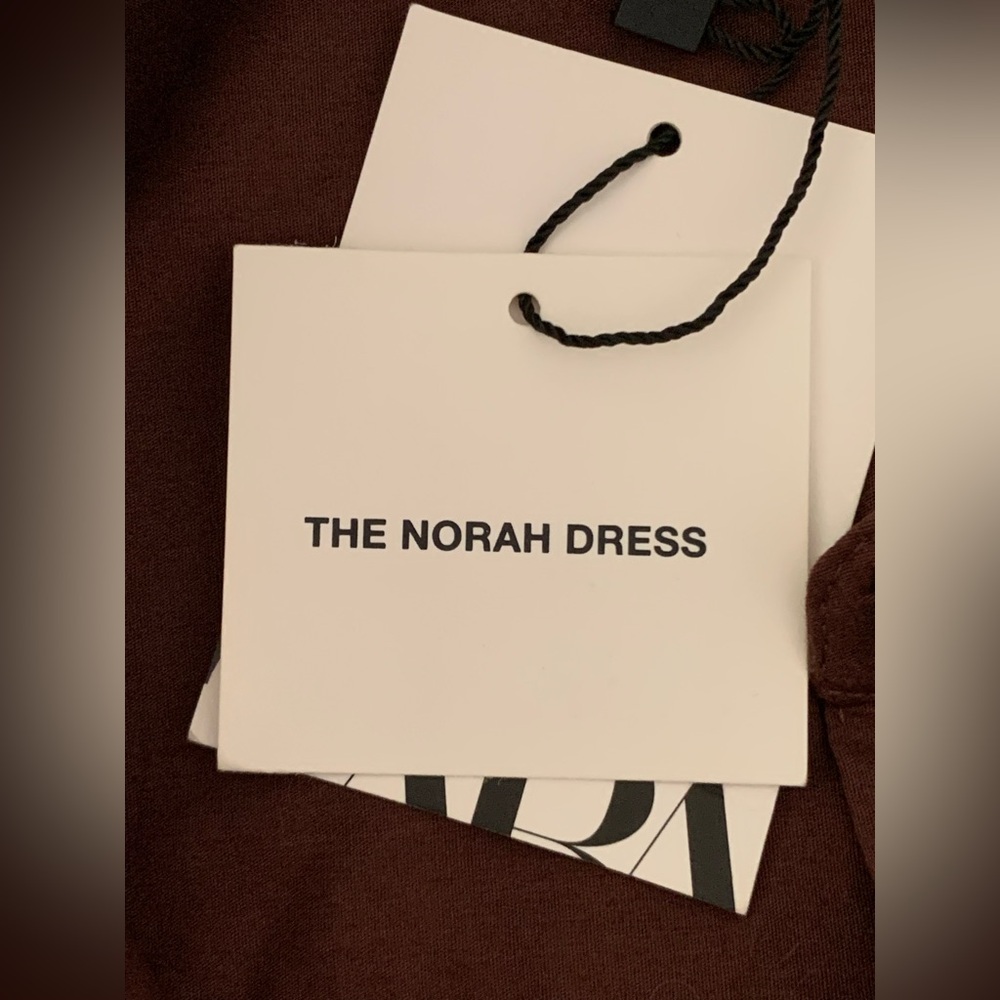 NWT Zara Brown Midi belted dress Size M - Picture 9 of 14